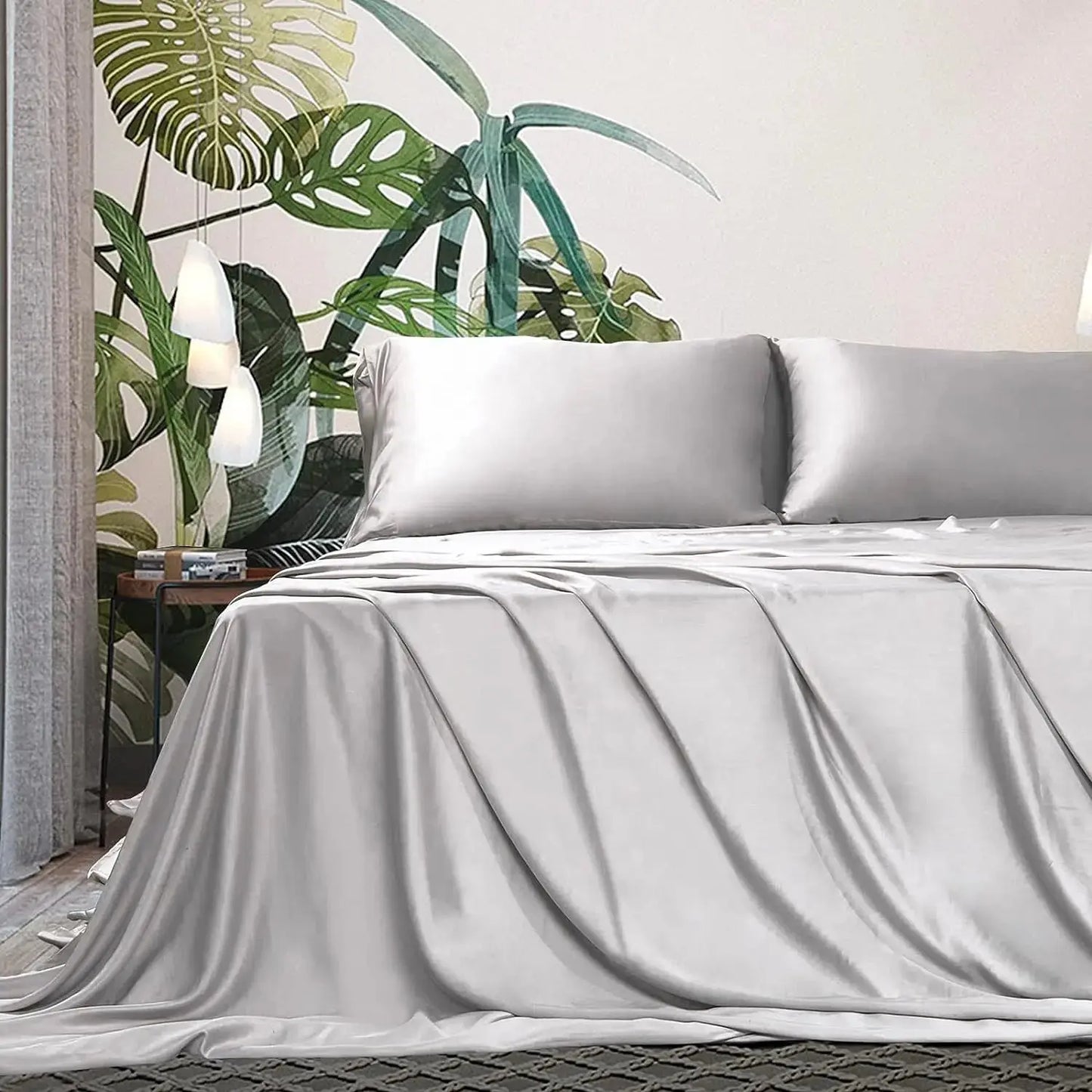 Parures de drap en bambou 300 TC , 100 % biologique, Taille: 100*190 - Élénya