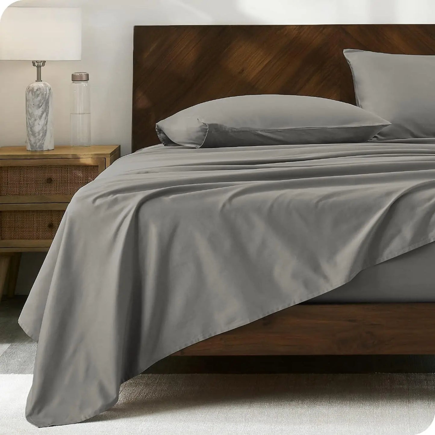 Parures de draps pur Coton Luxe Égyptien, 400 TC. Taille: 160*200 - Élénya
