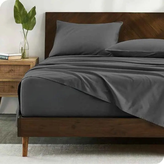 Parures de draps pur Coton Luxe  Égyptien, 400 TC. Taille: 160*200 - Élénya